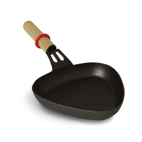 Pan with wooden handle